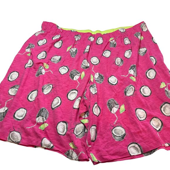 791 Hue	Sleepwear shorts with coconuts in 3X, elastic waist - Picture 3 of 7